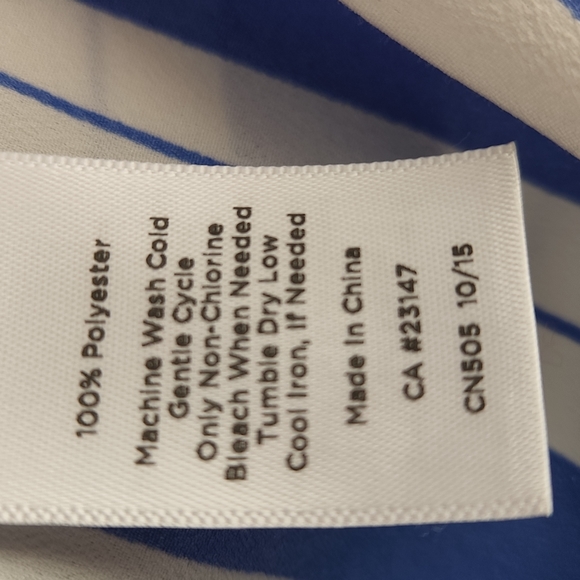 Talbots, MP, Sky Blue & White Stripe w Long or 3/4 Length Sleeve - Picture 7 of 7